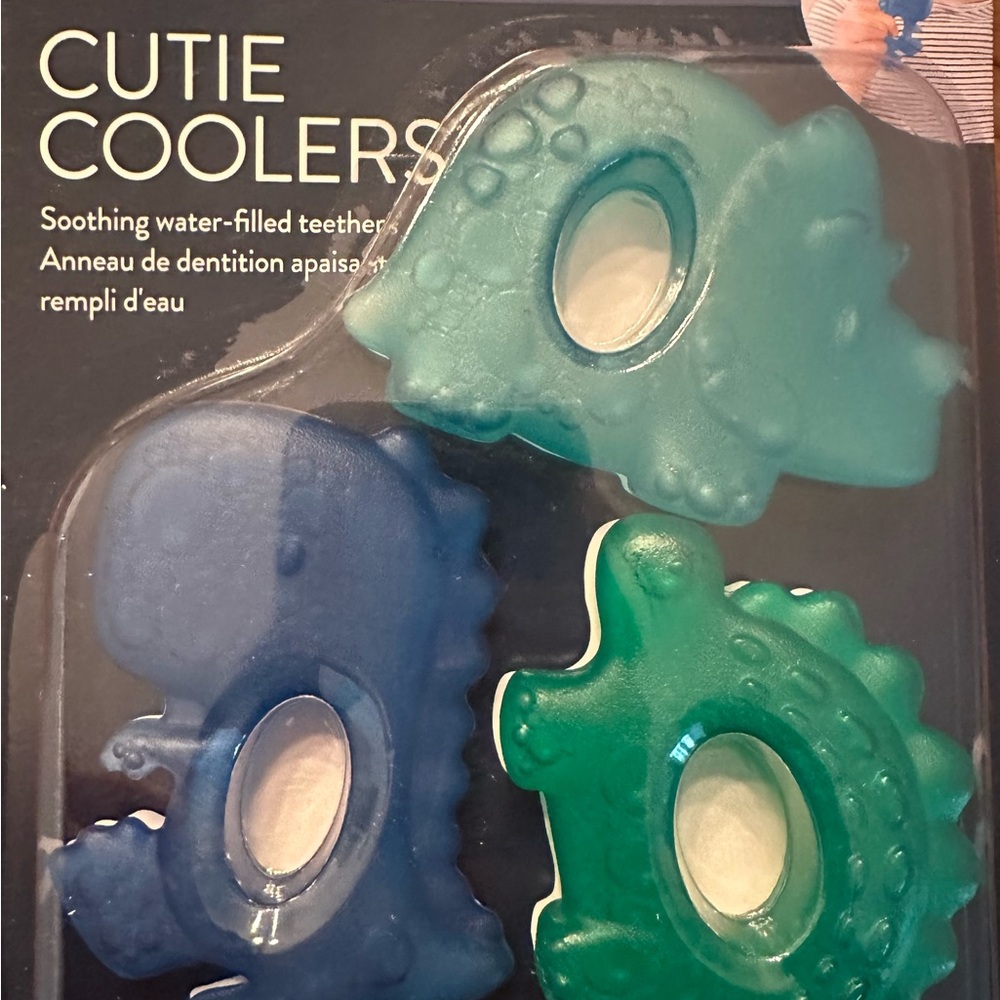Dinosaur Teether Set - Blue and Green
